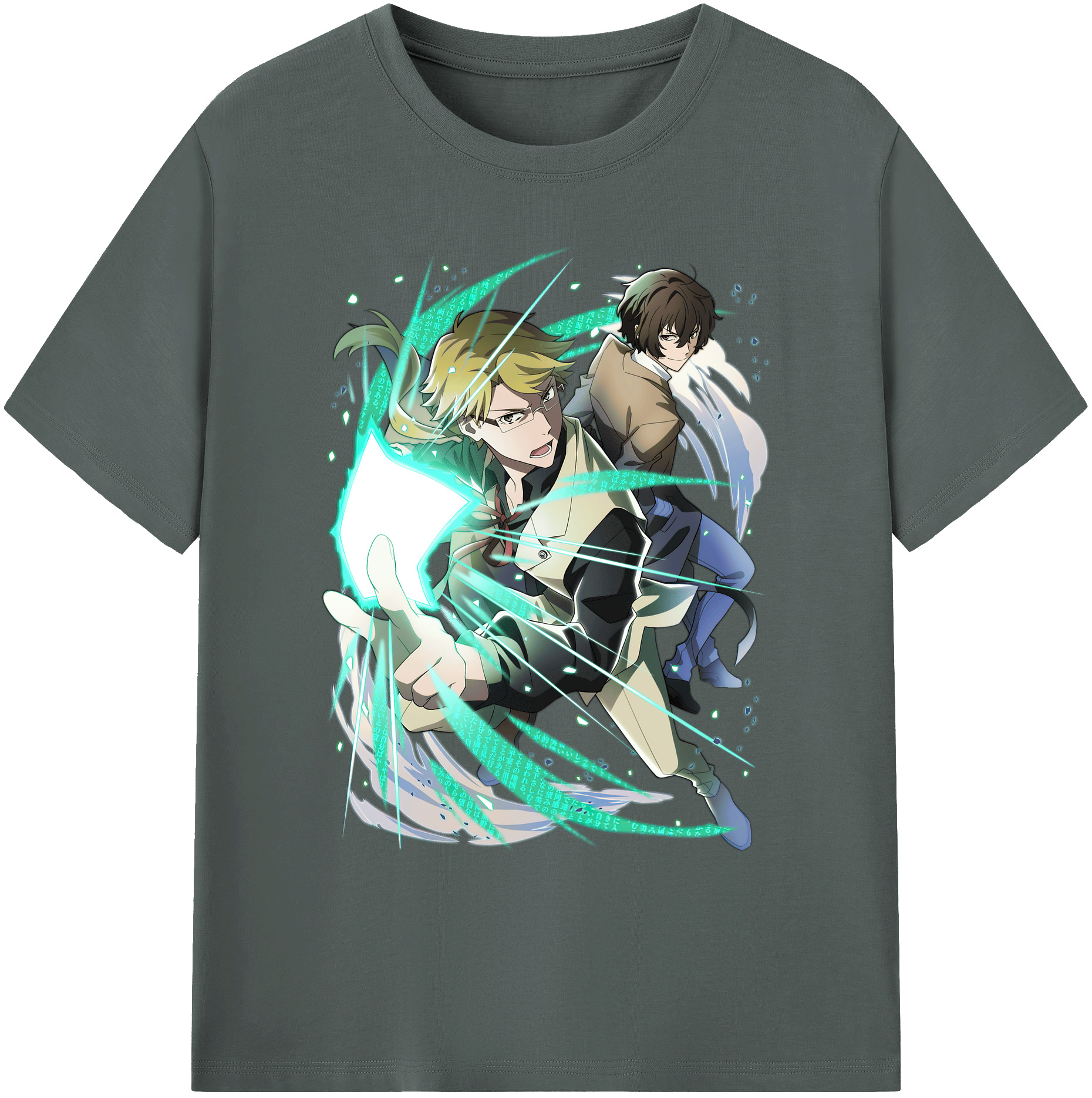 （画像用） 文豪ストレイドッグス Bungo Stray Dogs 綿100％ メンズ半袖Tシャツ｜肌触りやわらか＆通気性